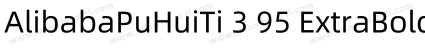 AlibabaPuHuiTi 3 95 ExtraBold 超粗体字体转换